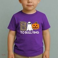 Boo To Bullying Awareness Halloween Toddler T-Shirt thumb 2
