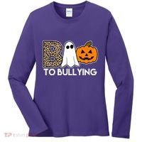 Boo To Bullying Awareness Halloween Women's Long Sleeve Shirt thumb 0