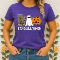 Boo To Bullying Awareness Halloween Women's T-Shirt thumb 2