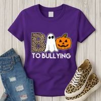 Boo To Bullying Awareness Halloween Women's T-Shirt thumb 3
