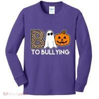Boo To Bullying Awareness Halloween Kids Long Sleeve Shirt thumb 0