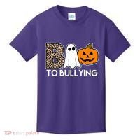 Boo To Bullying Awareness Halloween Kids T-Shirt thumb 0