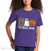 Boo To Bullying Awareness Halloween Kids T-Shirt thumb 2