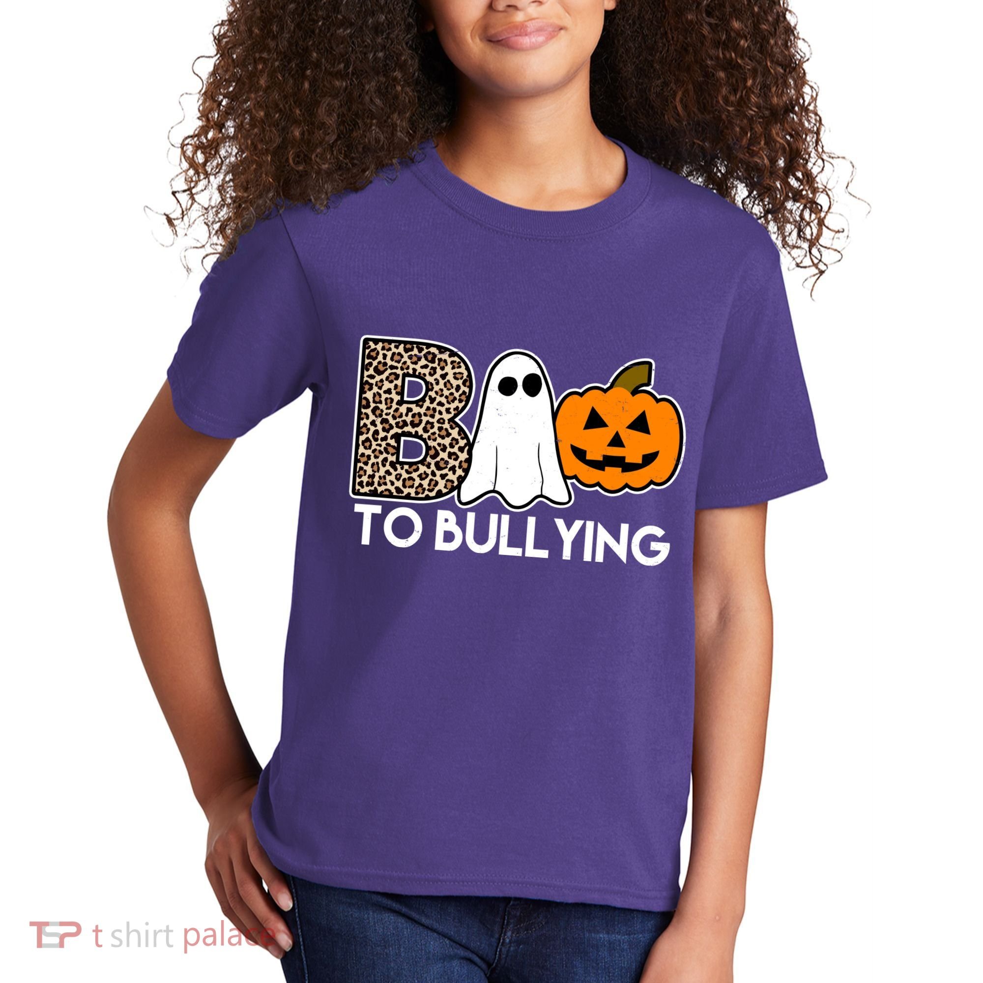 Boo To Bullying Awareness Halloween Kids T-Shirt