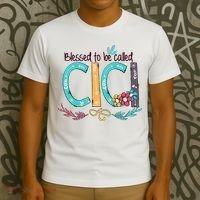 Blessed To Be Called Cici Colorful Grandma T-Shirt thumb 3