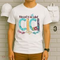 Blessed To Be Called Cici Colorful Grandma T-Shirt thumb 6
