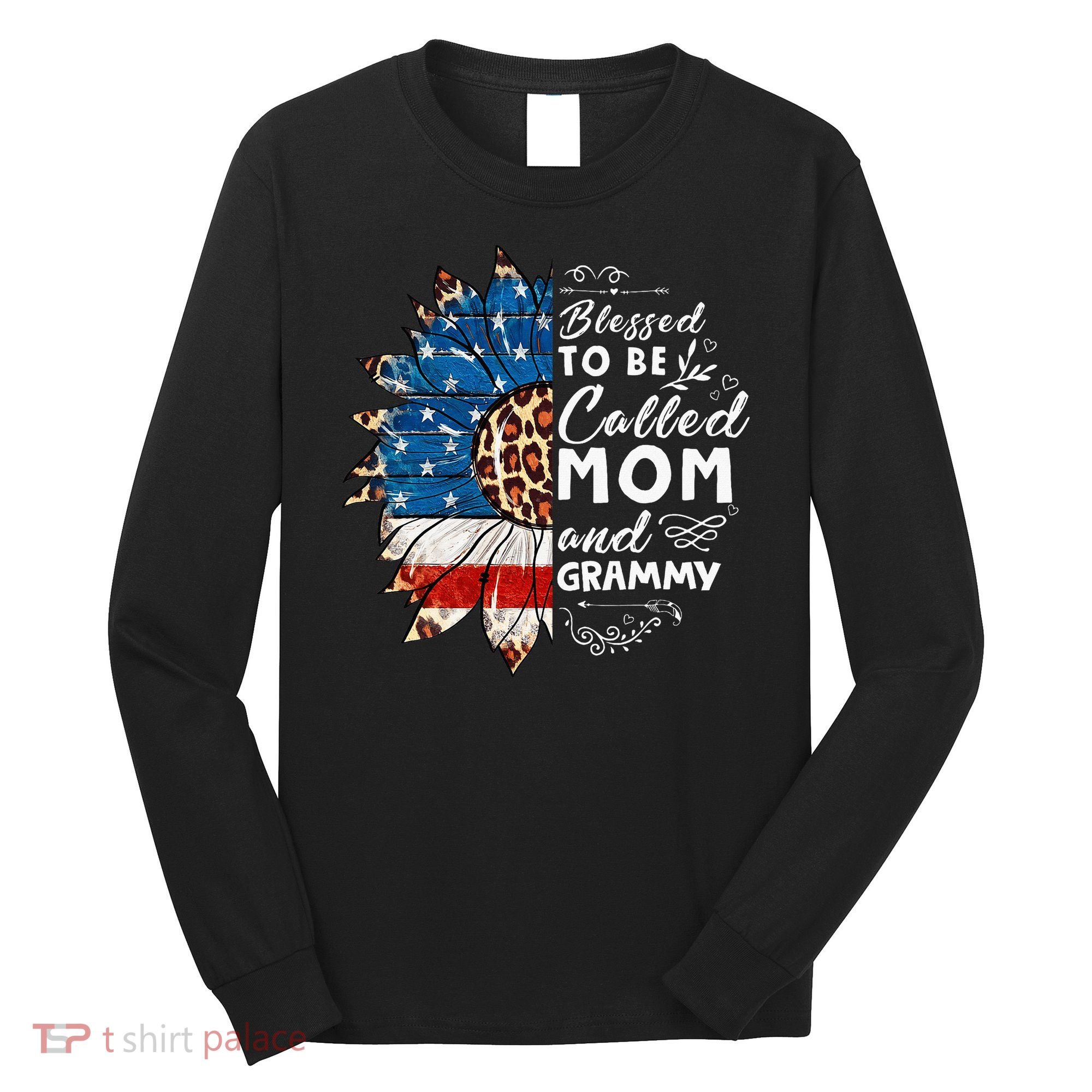 Blessed To Be Called Mom And Grammy Sunflower Long Sleeve Shirt