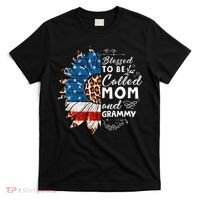 Blessed To Be Called Mom And Grammy Sunflower T-Shirt thumb 0