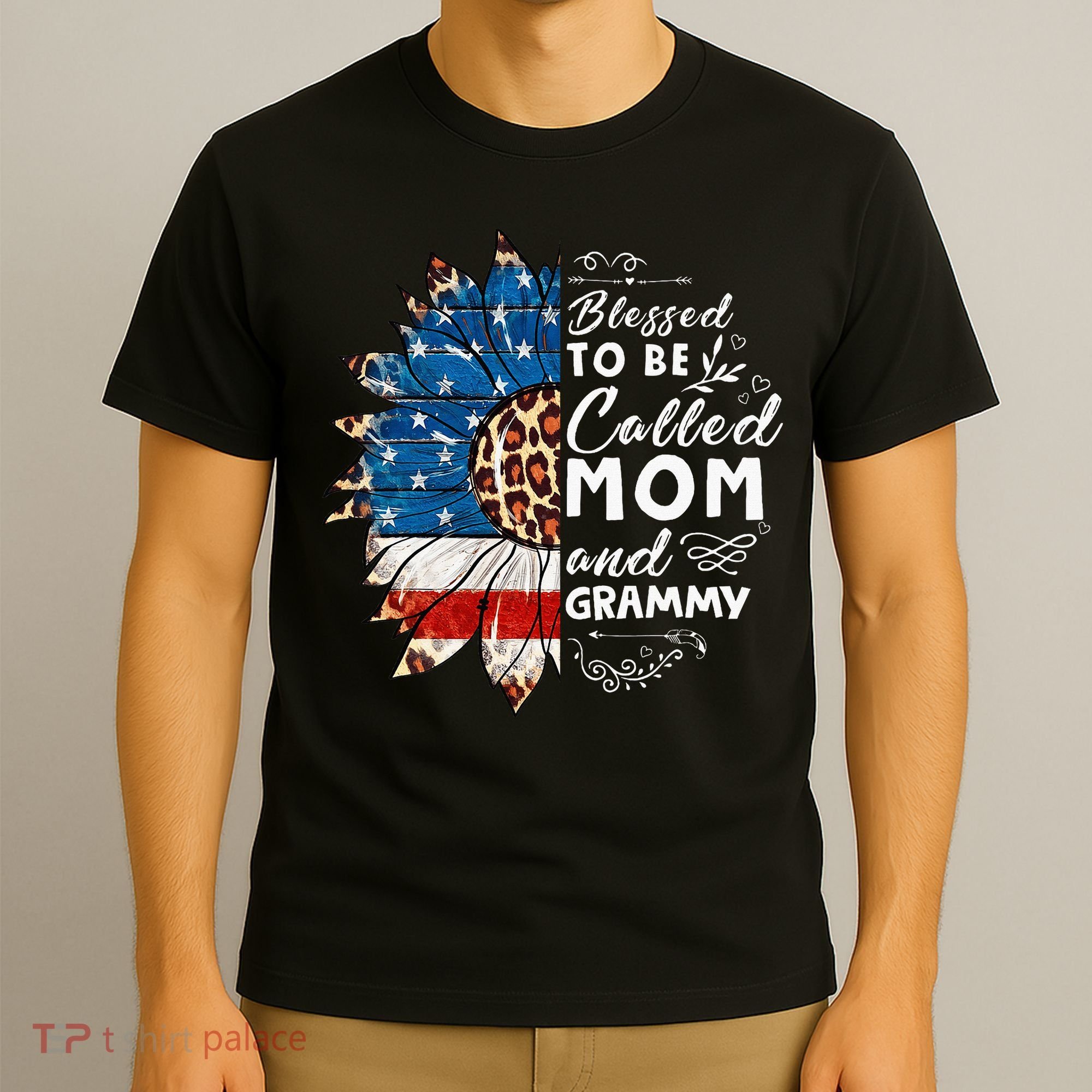 Blessed To Be Called Mom And Grammy Sunflower T-Shirt