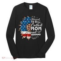 Blessed To Be Called Mom And Grammy Sunflower Tall Long Sleeve Shirt thumb 0