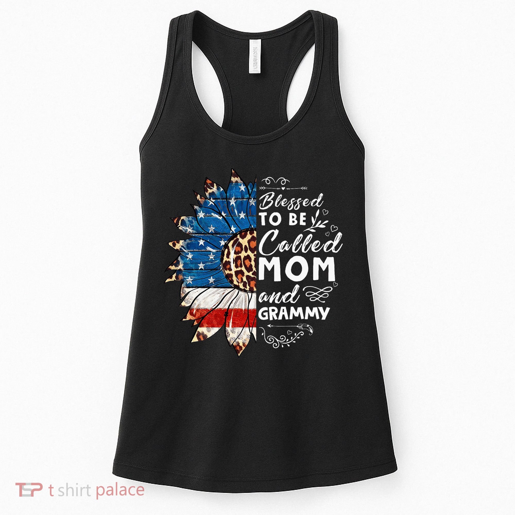 Blessed To Be Called Mom And Grammy Sunflower Women's Tank Top