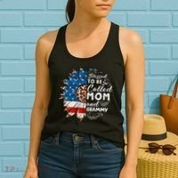 Blessed To Be Called Mom And Grammy Sunflower Women's Tank Top thumb 2
