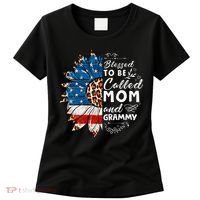 Blessed To Be Called Mom And Grammy Sunflower Women's T-Shirt thumb 0