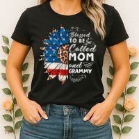 Blessed To Be Called Mom And Grammy Sunflower Women's T-Shirt thumb 2
