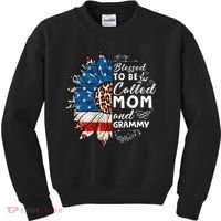 Blessed To Be Called Mom And Grammy Sunflower Kids Sweatshirt thumb 0