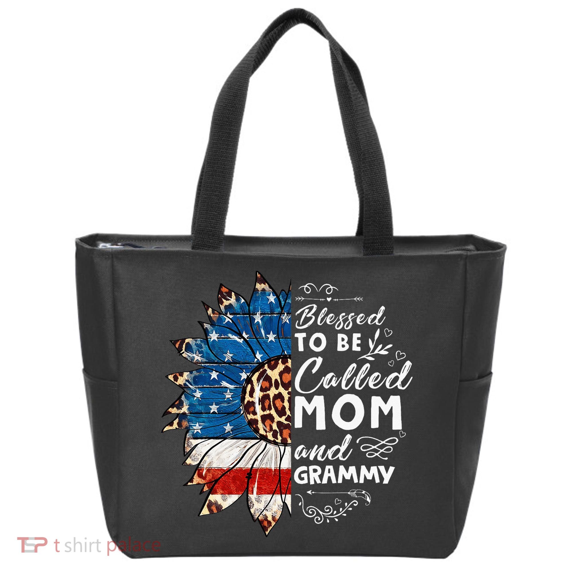 Blessed To Be Called Mom And Grammy Sunflower Tote Bag