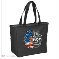 Blessed To Be Called Mom And Grammy Sunflower Tote Bag thumb 2