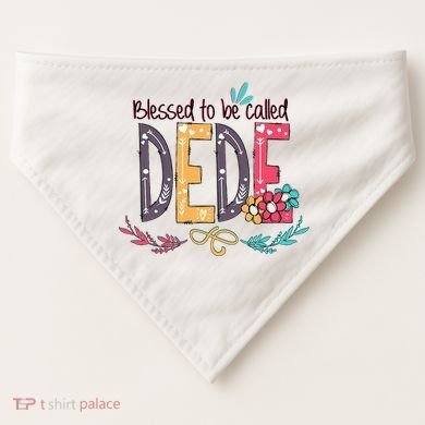 Blessed To Be Called Dede Colorful Grandma USA-Made Doggie Bandana