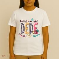 Blessed To Be Called Dede Colorful Grandma T-Shirt thumb 4