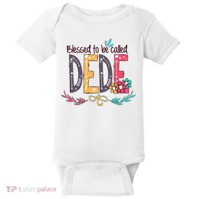 Blessed To Be Called Dede Colorful Grandma Baby Bodysuit