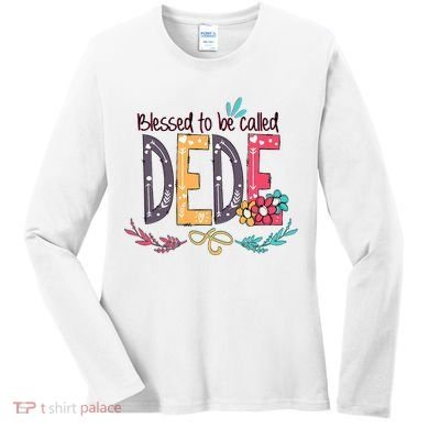 Blessed To Be Called Dede Colorful Grandma Women's Long Sleeve Shirt
