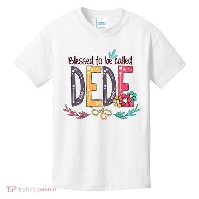 Blessed To Be Called Dede Colorful Grandma Kids T-Shirt