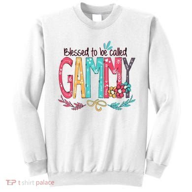 Blessed To Be Called Gammy Colorful Grandma Sweatshirt