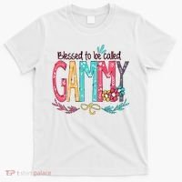 Blessed To Be Called Gammy Colorful Grandma T-Shirt thumb 0