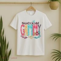 Blessed To Be Called Gammy Colorful Grandma T-Shirt thumb 2