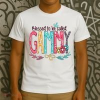 Blessed To Be Called Gammy Colorful Grandma T-Shirt thumb 3