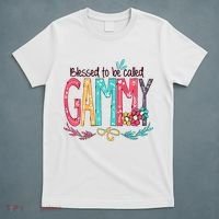 Blessed To Be Called Gammy Colorful Grandma T-Shirt thumb 5