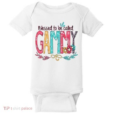 Blessed To Be Called Gammy Colorful Grandma Baby Bodysuit