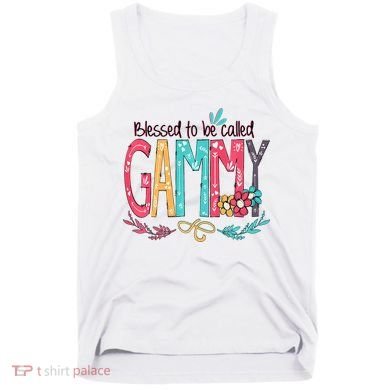 Blessed To Be Called Gammy Colorful Grandma Tank Top