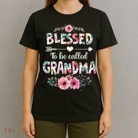 Blessed to be called Grandma Funny Grandma Mothers Day T-Shirt thumb 4