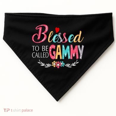 Blessed To Be Called Gammy Colorful Art USA-Made Doggie Bandana
