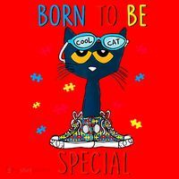 Born To Be Special Autism Awareness Autism Heart Autism Cool Cat Santa Hat thumb 1