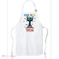 Born To Be Special Autism Awareness Autism Heart Autism Cool Cat Apron thumb 0