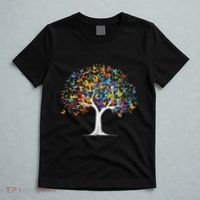 Butterfly Tree Beautiful Butterflies Garden Colorful T-Shirt thumb 5