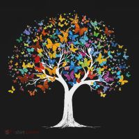 Butterfly Tree Beautiful Butterflies Garden Colorful T-Shirt thumb 7