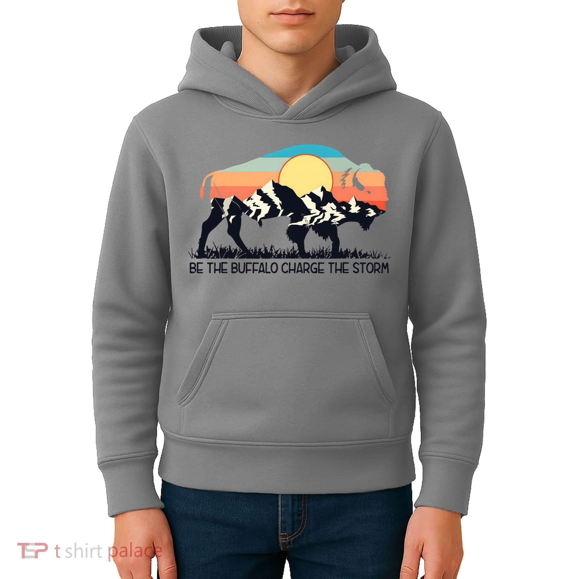 Be The Buffalo Charge The Storm Kids Hoodie