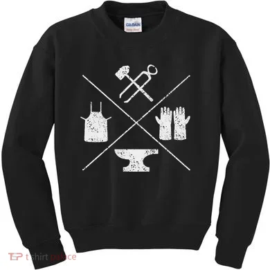Blacksmithy Tools Blacksmithing Forging Blacksmith Kids Sweatshirt