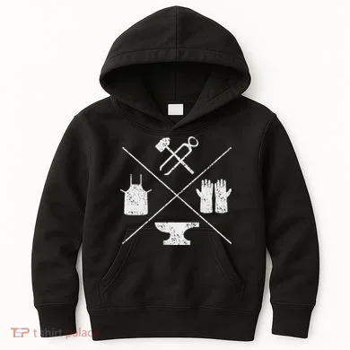 Blacksmithy Tools Blacksmithing Forging Blacksmith Kids Hoodie