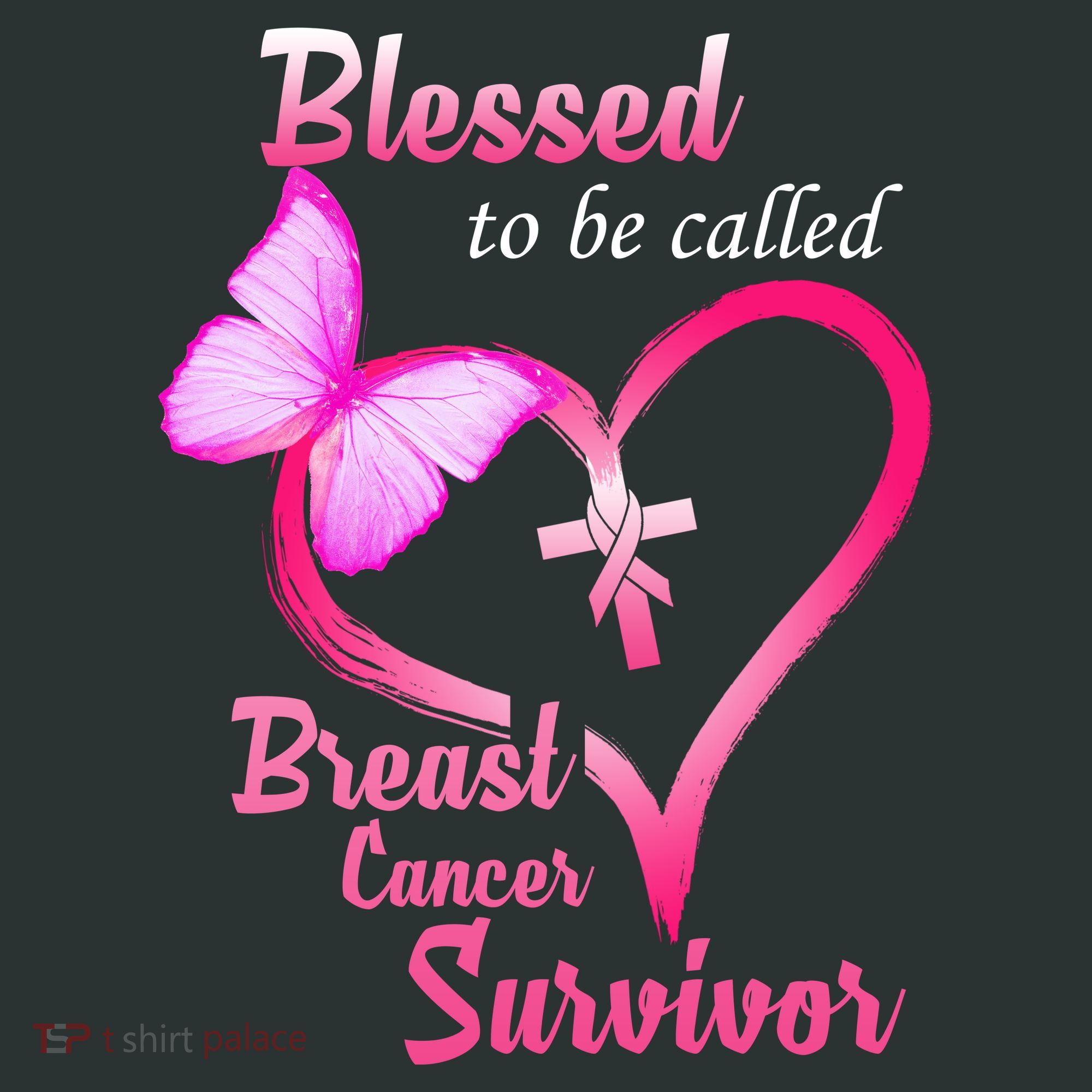 Blessed To Be Called Breast Cancer Survivor Butterfly Heart Coaster