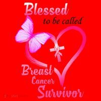 Blessed To Be Called Breast Cancer Survivor Butterfly Heart Santa Hat thumb 1