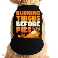 Burning Thighs Before Pies Thanksgiving Turkey Running Trot Doggie Tank thumb 0