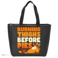 Burning Thighs Before Pies Thanksgiving Turkey Running Trot Tote Bag thumb 0