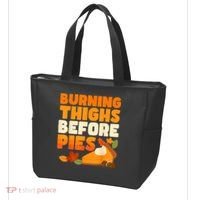 Burning Thighs Before Pies Thanksgiving Turkey Running Trot Tote Bag thumb 3