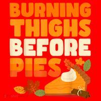 Burning Thighs Before Pies Thanksgiving Turkey Running Trot Santa Hat thumb 1