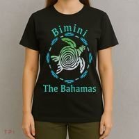 Bimini, The Bahamas Vintage Tribal Turtle Gift T-Shirt thumb 4