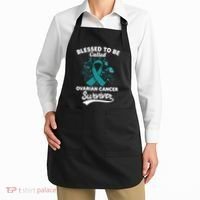 Blessed To Be Called Ovarian Cancer Survivor Awareness Long Sleeve Apron thumb 2